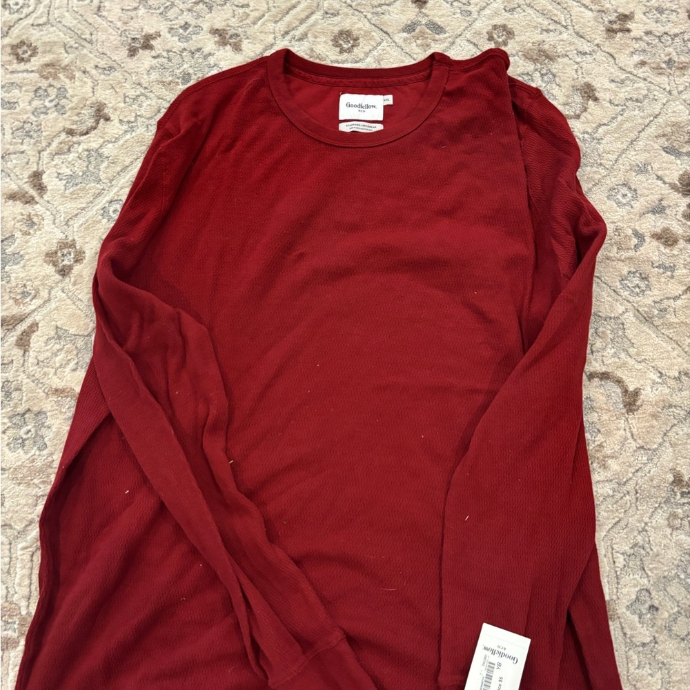 Goodfellow & Co Red Long Sleeve Shirt